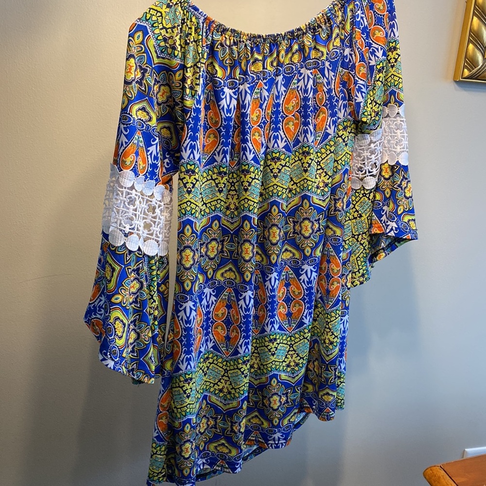 Patterned long blouse - Picture 2 of 3